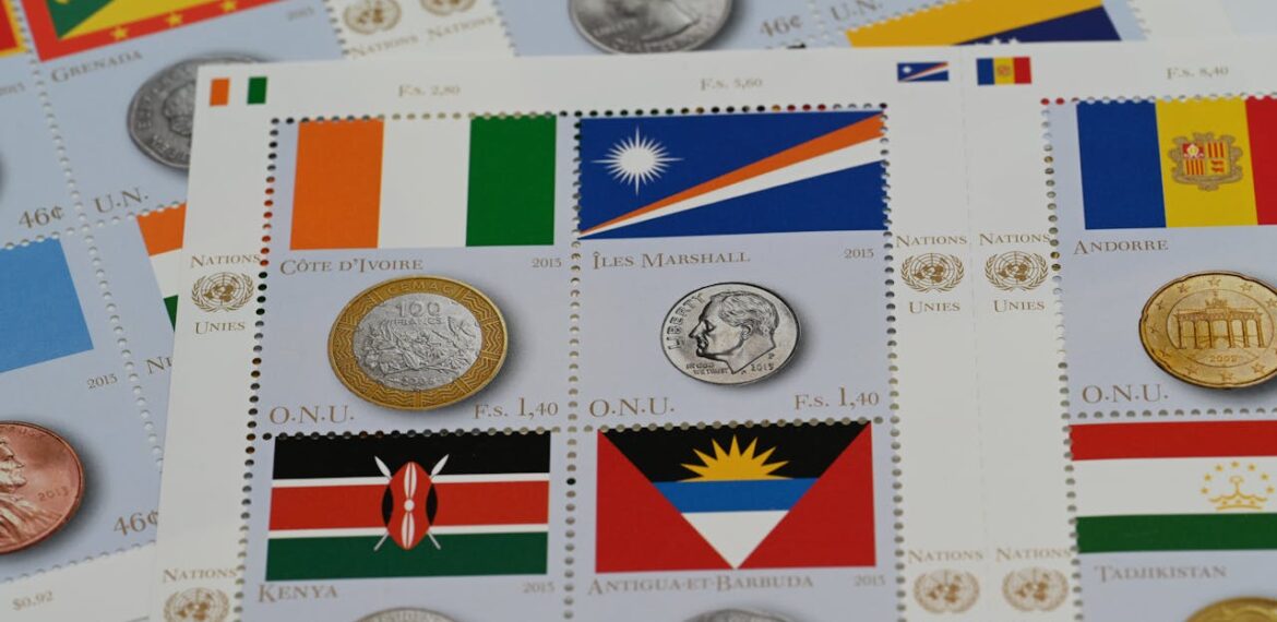 international-coin-and-stamp-collection-display